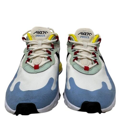 Nike Air Max 270 React White Blue Red Yellow Women’s Size 7 Running Sneakers - Picture 10 of 14
